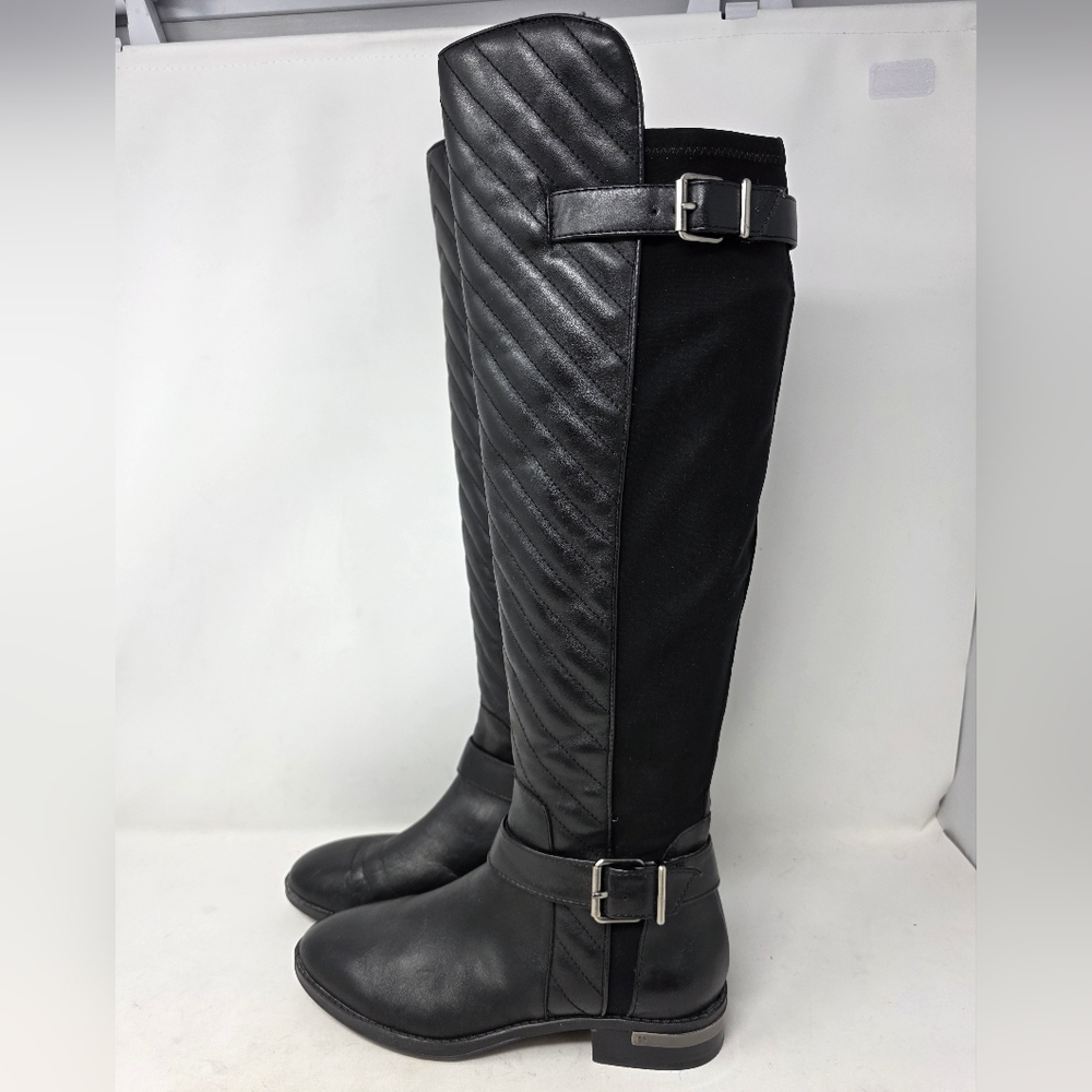 Vince Camuto Panyma Black Quilted Over the Knee Boots Size 6.5